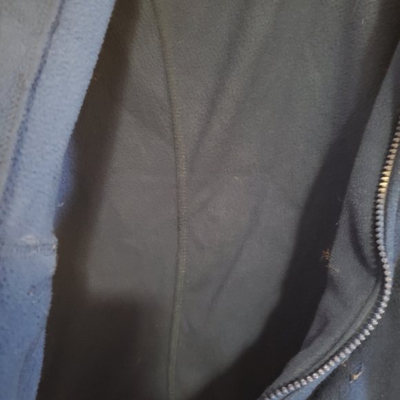 Calvin Klein Womens Plus Royal Blue Fleece Jacket - Picture 7 of 9